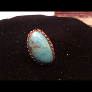 Native American Turquoise And Silver ring size 6